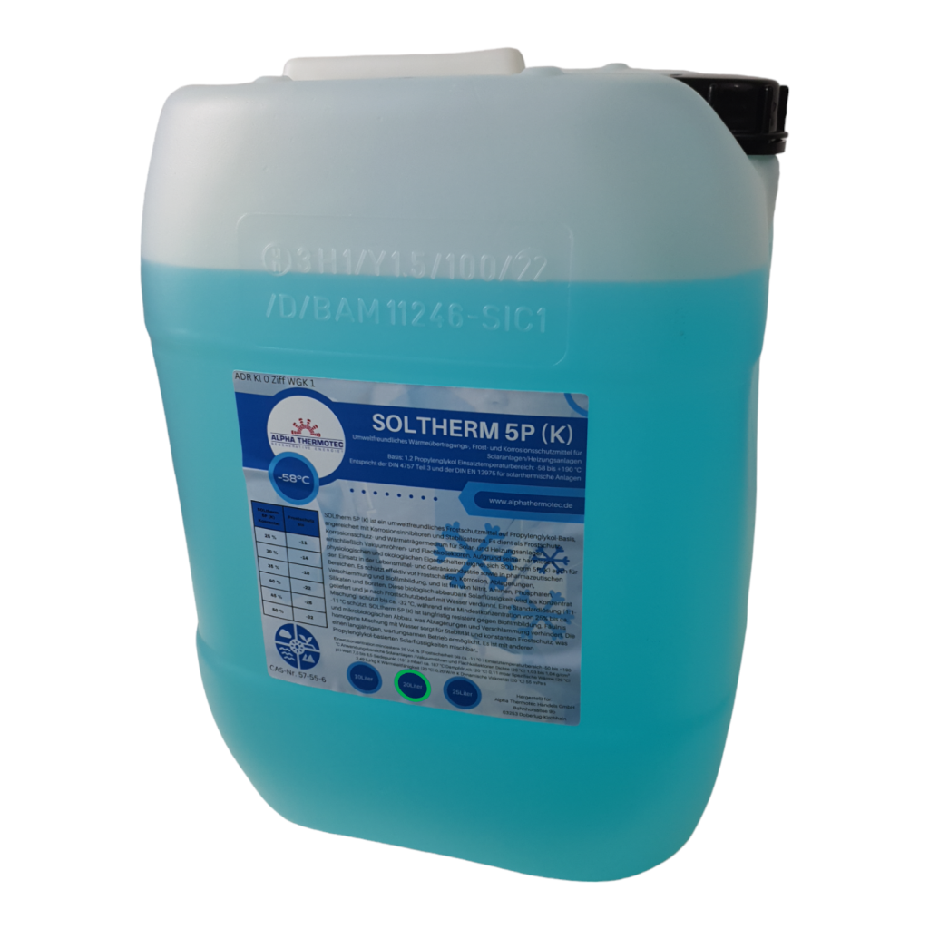 Solarflüssigkeit 20 l blau Konzentrat bis -58° C Frostschutz, Solarfluid, Solarliquid, Wärmeträgermedium